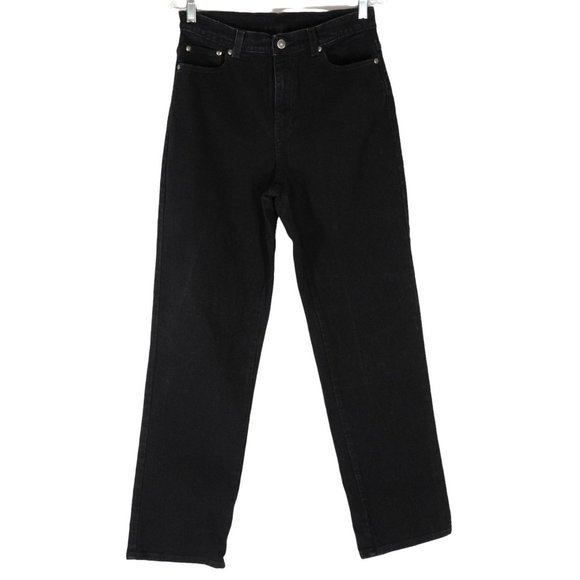 Style Co Jeans Black Denim Womens Size 10 High Waist High Rise Stretch - Picture 3 of 9